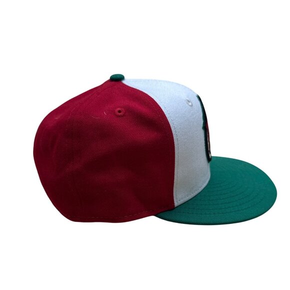 Fresno Grizzlies MiLB Taco Theme Night 59Fifty New Era Red/White/Green Sz 7 1/4 - Picture 2 of 13